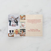 メリークリスマスの写真年レビューのベージュのラップ シーズンカード (内部)