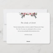 メリークリスマスの冬のフローラ縁ど金ゴールド写真 シーズンカード (裏面)