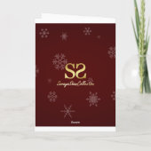 メリークリスマスの冬の羊皮紙のイラストレーション シーズンカード (裏面)