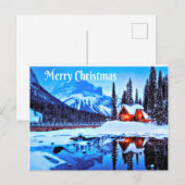 メリークリスマスの冬の願い シーズンポストカード (正面/裏面)