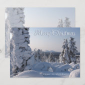 メリークリスマスの冬景色 シーズンカード (正面/裏面)