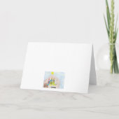 メリークリスマスの出生によって着色される鉛筆のスケッチ シーズンカード (裏面)