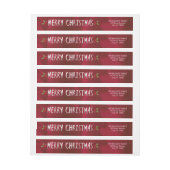メリークリスマスの包み差出人住所ラベル ラップアラウンドラベル (シート)