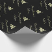 メリークリスマスの包装紙およびカスタムの挨拶 ラッピングペーパー (角)