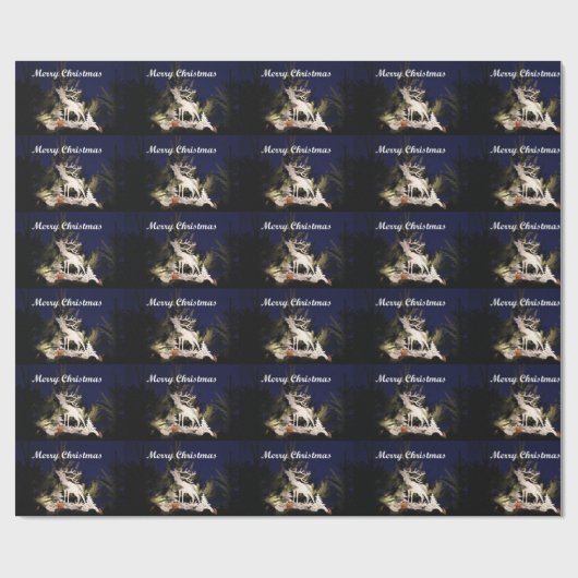 メリークリスマスの包装紙 ラッピングペーパー (フラット)