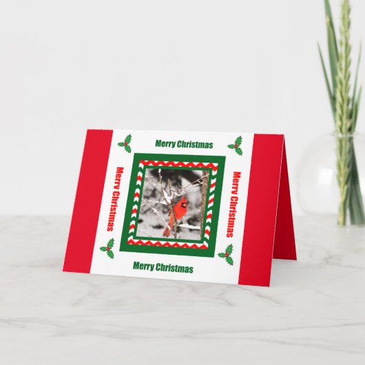 メリークリスマスの北の基本的なクリスマスカード シーズンカード (正面)