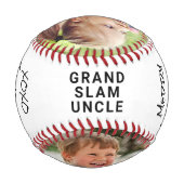 メリークリスマスの叔父の写真 野球ボール (裏面)