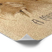 メリークリスマスの古いサンタ・カード ポスター (角)