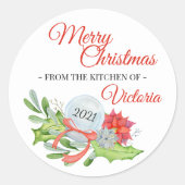 メリークリスマスの台所から ラウンドシール (正面)