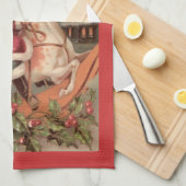 メリークリスマスの台所タオル キッチンタオル (四つ折り)