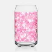 メリークリスマスの名前を追加レッドスパークルグリッターholiid ガラス缶 (左)