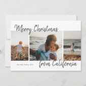 メリークリスマスの場所の写真コラージュ カード (正面)
