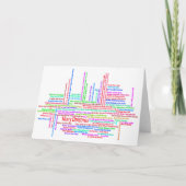 メリークリスマスの多言語のクリスマスカード シーズンカード (正面)