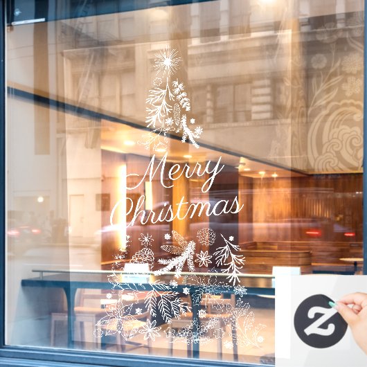 メリークリスマスの大きな窓が貼れる ウィンドウサイン (カフェ窓)