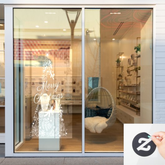 メリークリスマスの大きな窓が貼れる ウィンドウサイン (店舗窓)