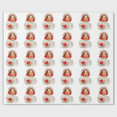 メリークリスマスの女の子 ラッピングペーパー (フラット)