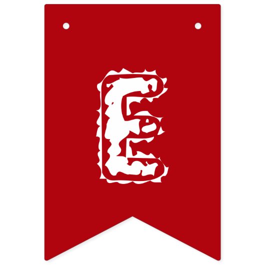 メリークリスマスの娘の赤と白写真 バンティングフラッグ (第3の旗)