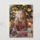 メリークリスマスの子ども写真 シーズンカード (正面/裏面)