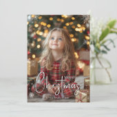 メリークリスマスの子ども写真 シーズンカード (スタンド正面)