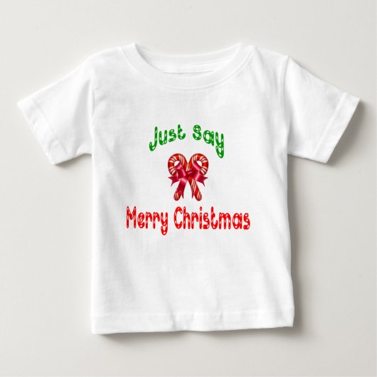 メリークリスマスの子供のシャツ ベビーTシャツ (正面)