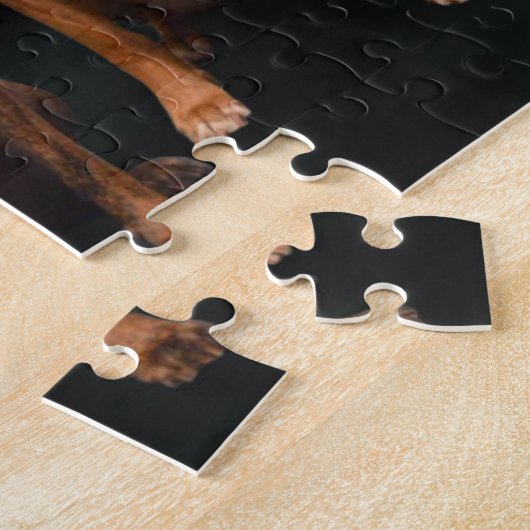 メリークリスマスの子犬のパズル ジグソーパズル (側面)