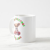 メリークリスマスの子犬の愛 コーヒーマグカップ (正面左)