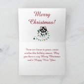 メリークリスマスの子犬カード シーズンカード (内部)