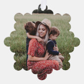 メリークリスマスの子犬 オーナメントカード (正面)