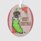 メリークリスマスの子犬 オーナメント (正面)