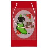 メリークリスマスの子犬 スモールペーパーバッグ (裏面)