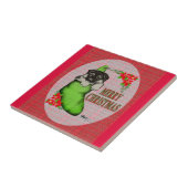 メリークリスマスの子犬 タイル (側面)