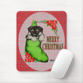 メリークリスマスの子犬 マウスパッド (マウス)