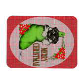 メリークリスマスの子犬 マグネット (横)