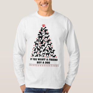 メリークリスマスの子犬 Tシャツ