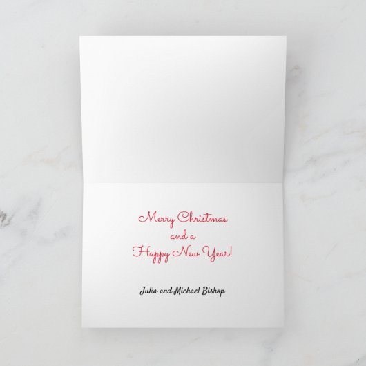 メリークリスマスの子猫あなたのグリーティングホーをパーソナライズ シーズンカード (内部)