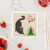 メリークリスマスの子猫 スタンダードカクテルナプキン (インサイチュ)