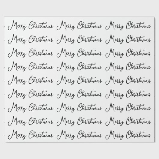 メリークリスマスの季節の休日の手書き ラッピングペーパー (フラット)