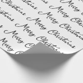 メリークリスマスの季節の休日の手書き ラッピングペーパー (角)