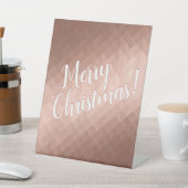 メリークリスマスの季節の休日バラ金ゴールド文字 台座サイン (インサイチュ)