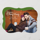 メリークリスマスの完全な写真の平らなクリスマスカード シーズンカード (正面/裏面)