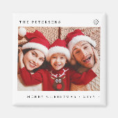 メリークリスマスの家族の写真ミニマルモダンリスト マグネット (正面)