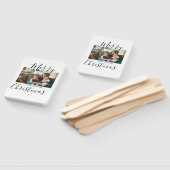 メリークリスマスの家族の写真モダン素朴エレガント ハンドファン (組立なし)