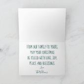 メリークリスマスの家族写真 シーズンカード (内部)