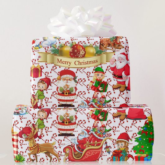 メリークリスマスの小さなビットの全すてき体 ラッピングペーパー