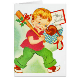 メリークリスマスの小さな男の子サンタクロースのクリスマス