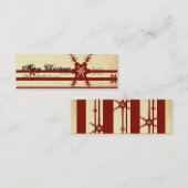 メリークリスマスの小型名刺(カスタマイズ可能な) スキニー名刺 (正面/裏面)