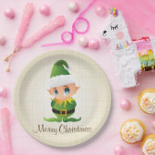 メリークリスマスの小妖精や小人の休日の紙皿 ペーパープレート (パーティー)
