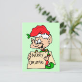 メリークリスマスの小妖精や小人の郵便はがき シーズンポストカード (スタンド正面)