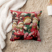 メリークリスマスの小妖精や小人 クッション (ブランケット)