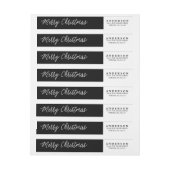 メリークリスマスの差出人住所の覆いのラベル ラップアラウンドラベル (シート)